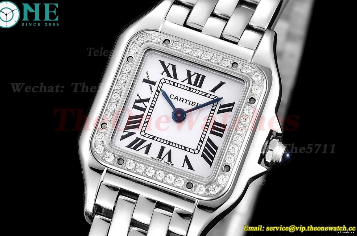 Ladies Dial Qtz De Secrete Swiss 22mm Panthere SS 8848F Dia White SS 1219